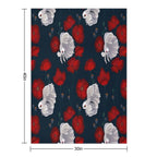 Bettas And Poppies Easy Care Throw Blanket