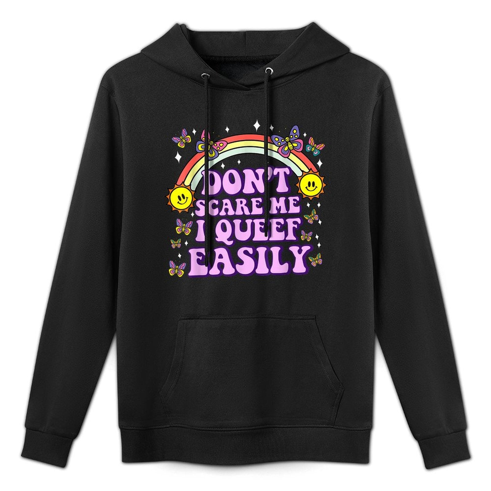 Don't Scare Me I Queef Easily Funny Embarrassing Adult Humor Machine Washable Hoodie