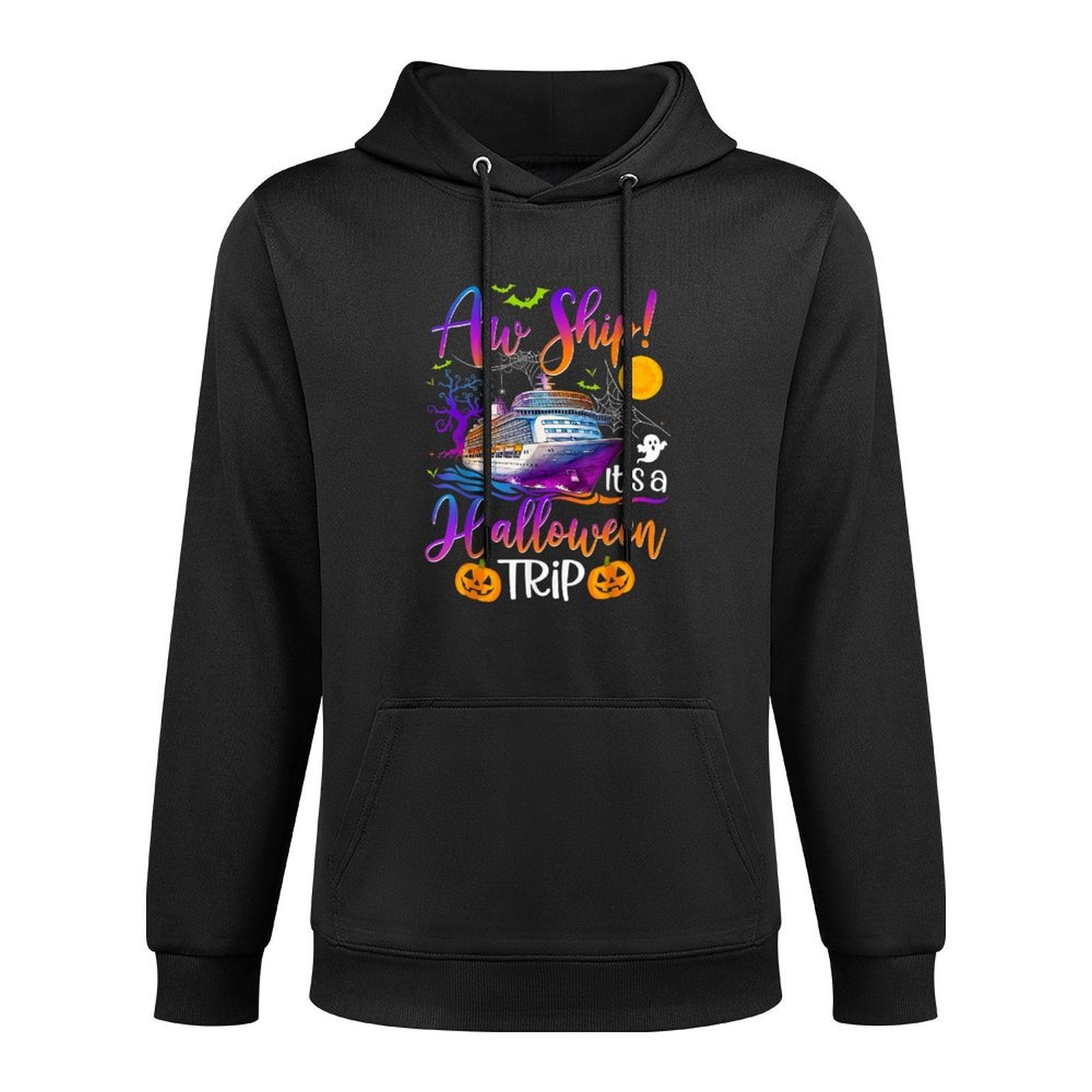 Aw Ship Halloween Family Cruise Crew Family Vacation Trip Kangaroo Pocket Hoodie