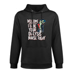 Funny Dialysis Nurse for Halloween A Dialysis Vampire Colorfast Hoodie