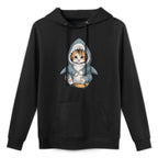 Cute Kitten in A Shark Costume Kitty My Cat Is A Shark Cotton-Polyester Blend Hoodie