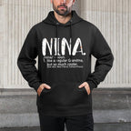 Nina Shirts for Women Mothers Day Idea Cute Grandma Nina Colorfast Hoodie