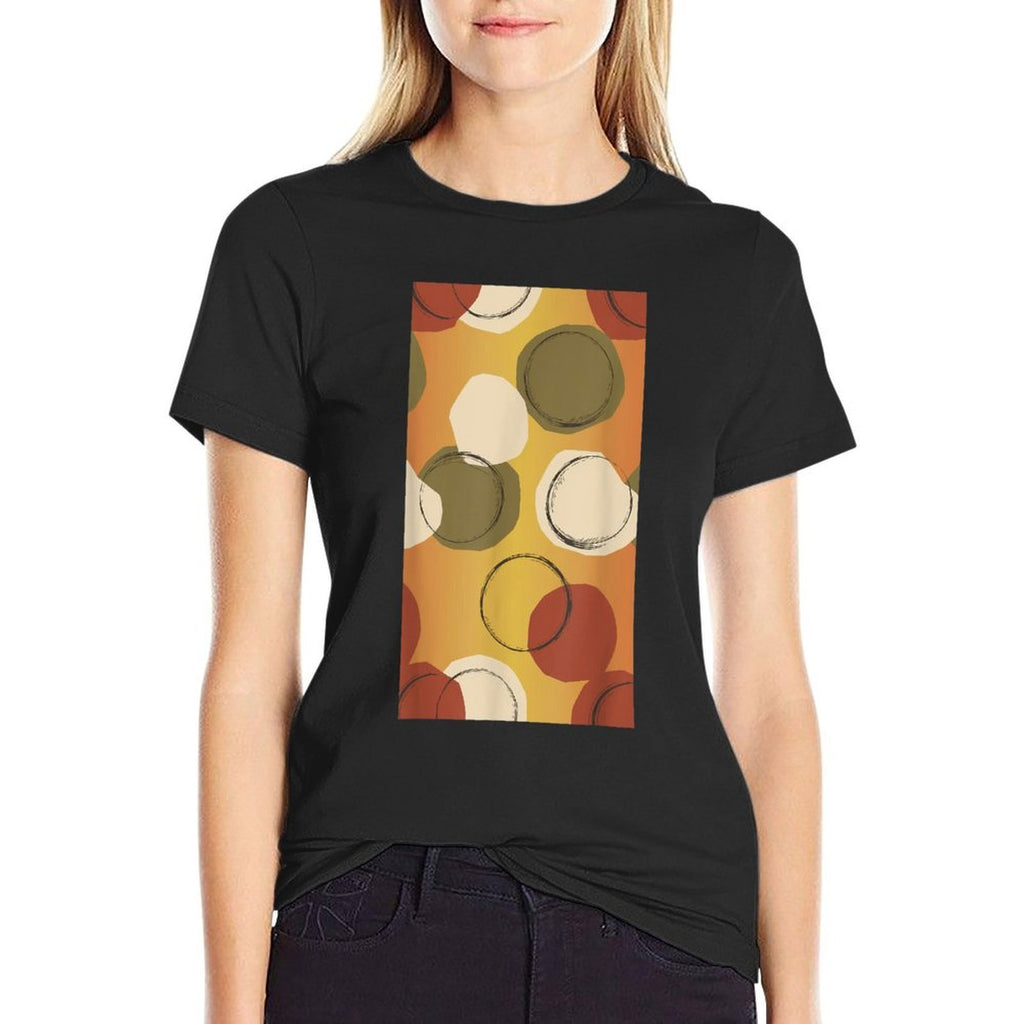 Abstract Art Circular Patterns Boho Colors  Stretchy T-Shirt