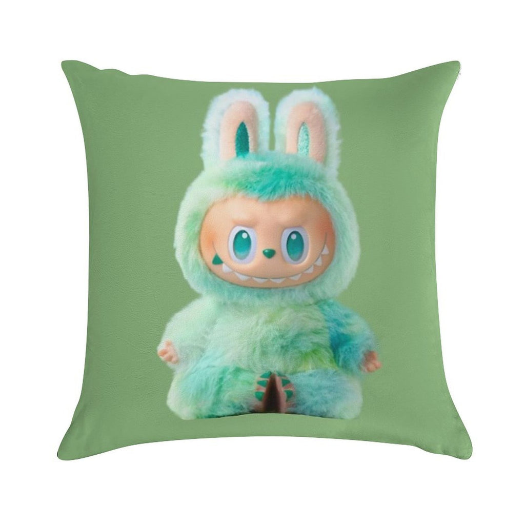 Cute Labubu Soft Decorative Cover Throw Pillow