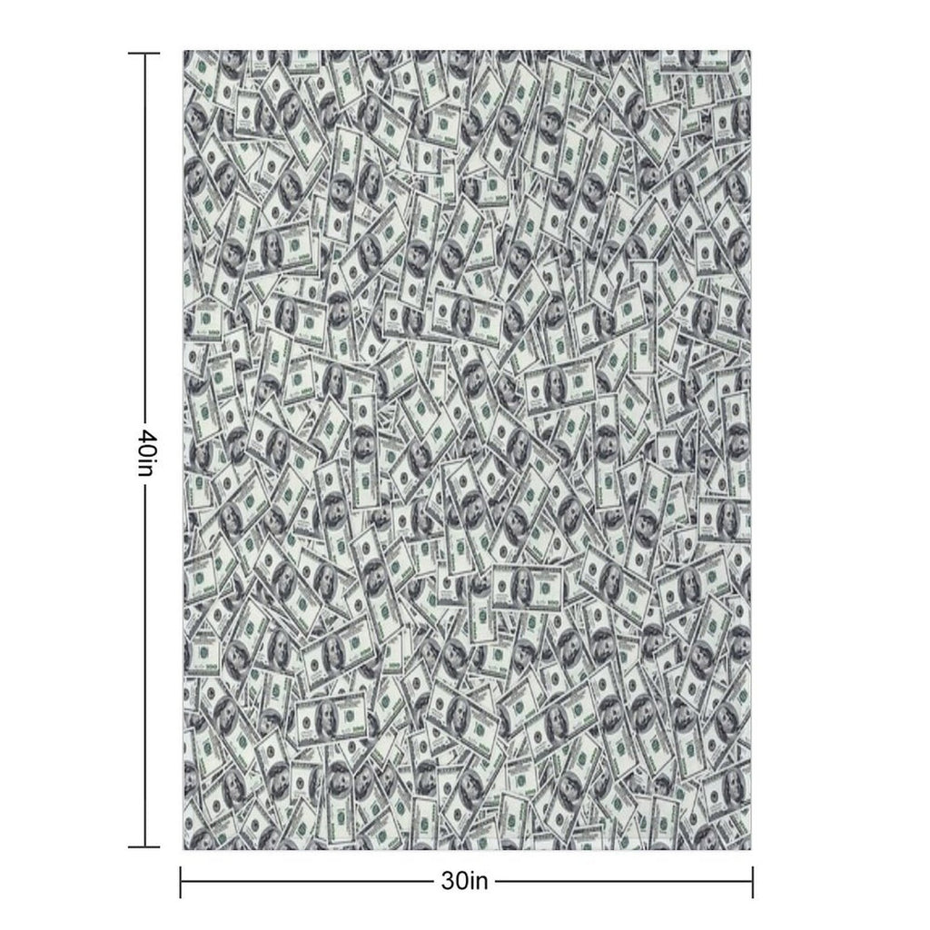 Giant Money Background 100 Dollar Bills Quick-dry Throw Blanket