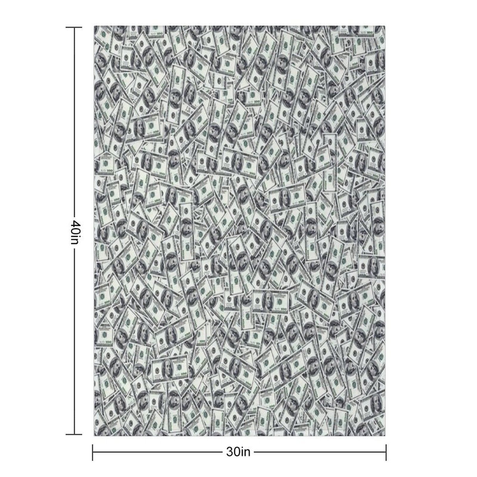 Giant Money Background 100 Dollar Bills Quick-dry Throw Blanket