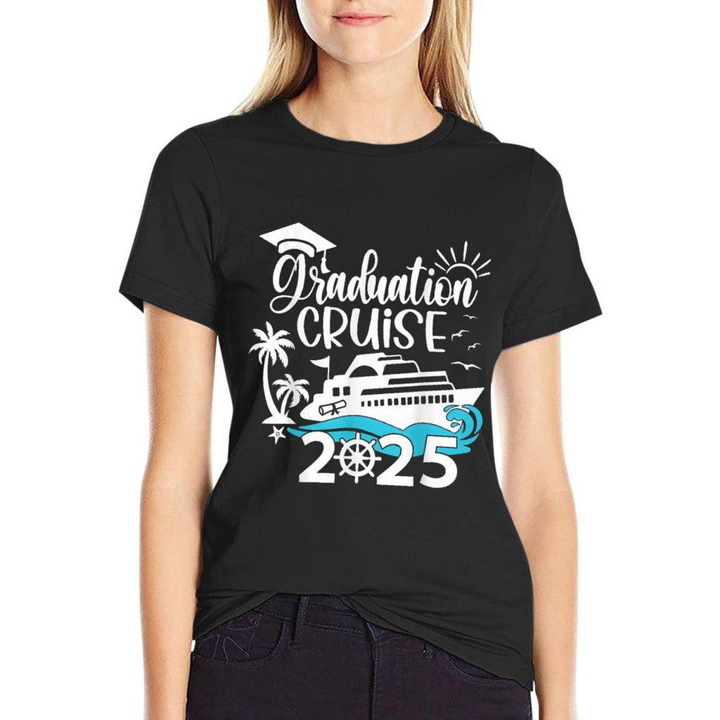 Graduation Cruise 2025 Senior Grad Trip Family Matching  Summer-ready Fabric T-Shirt