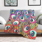 Eyeball Pattern Versatility Throw Blanket