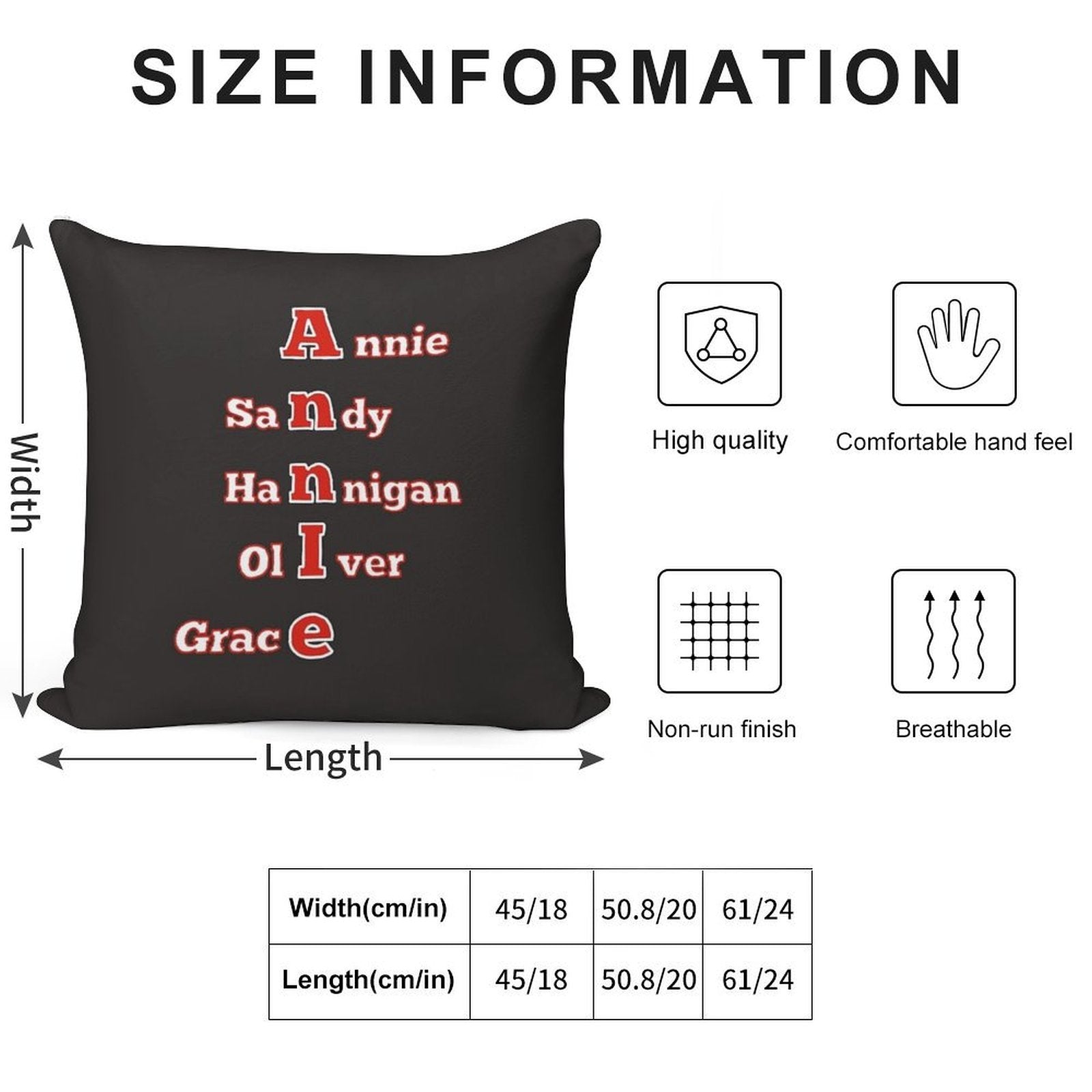 ANNIE Soft High-Density Material Throw Pillow