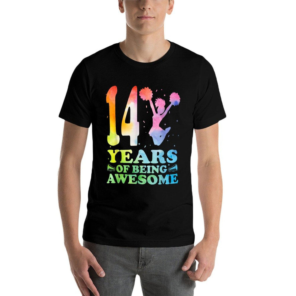 14 Years Of Being Awesome Cheerleading Girl 14th Birthday  Easy-care T-Shirt