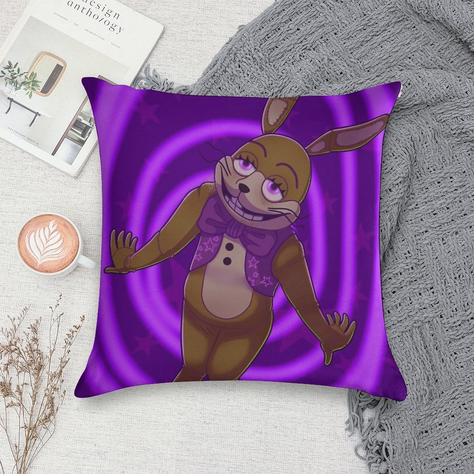 Glitchtrap from FNAF Help Wanted Soft Multiple Sizes Throw Pillow