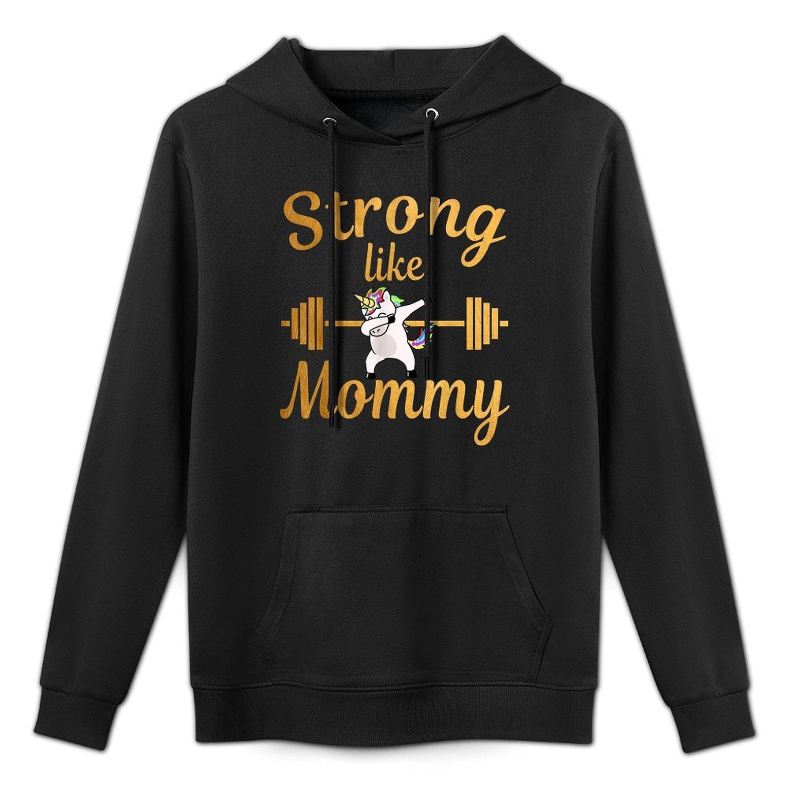 Mothers Children Workout Strong Like Mommy Dabbing Unicorns Durable Construction Hoodie