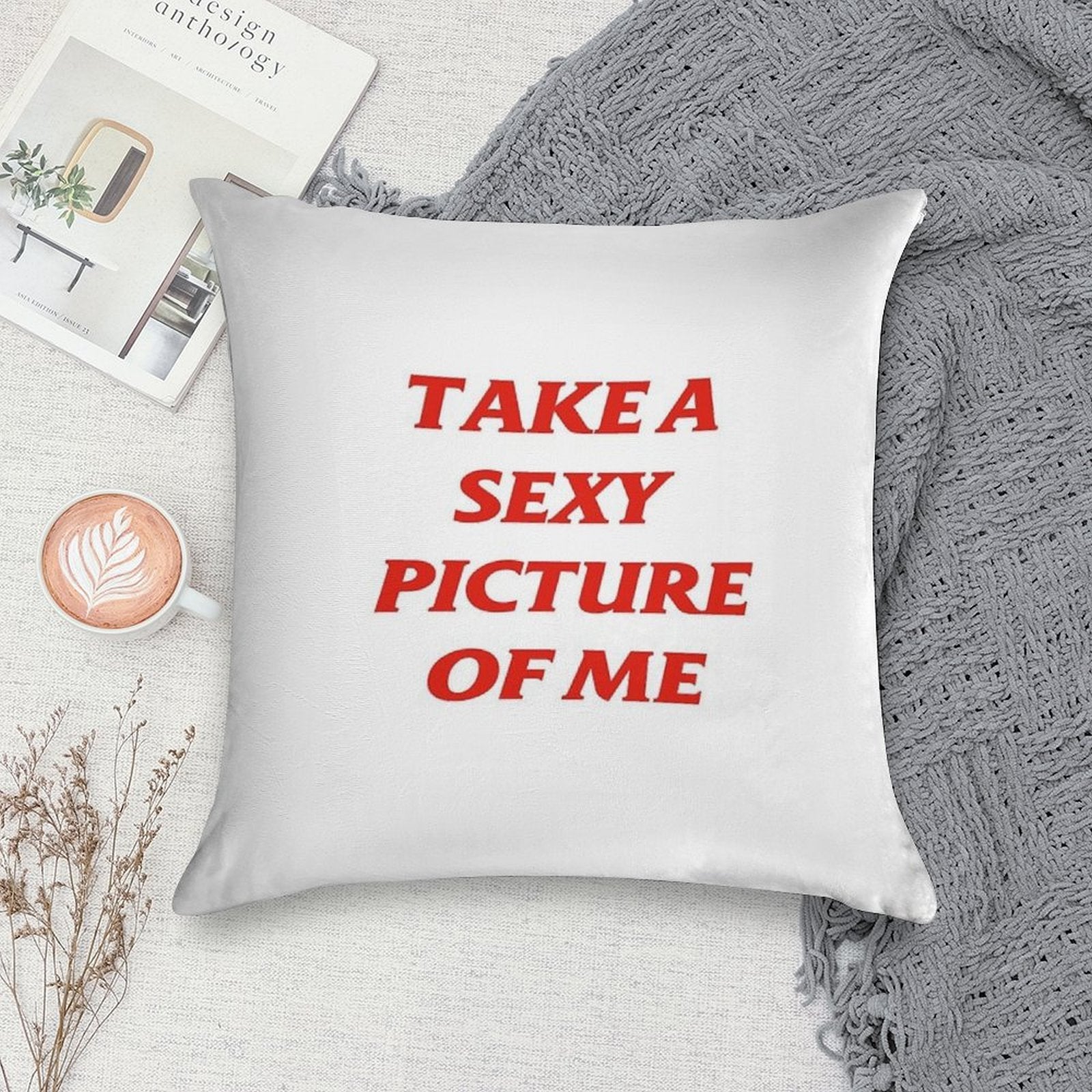 CMAT Take A Sexy Picture Of Me - Red Soft Multiple Sizes Throw Pillow