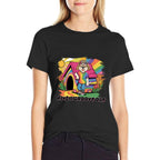 Groovy Day Dog Rainbow House Peaceful Summer Graphic Sweatshirt  Lightweight T-Shirt
