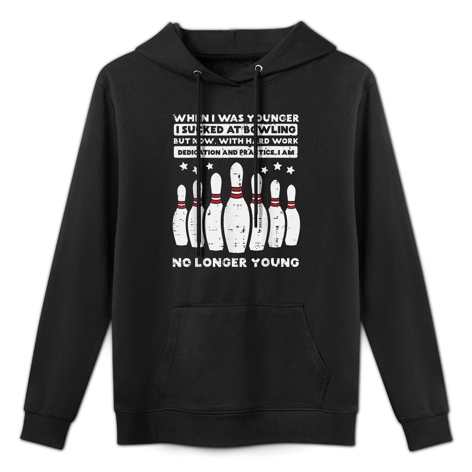 When I Was Younger Bowling Funny Humor Gag Bowler Men Women Shape Retention Hoodie
