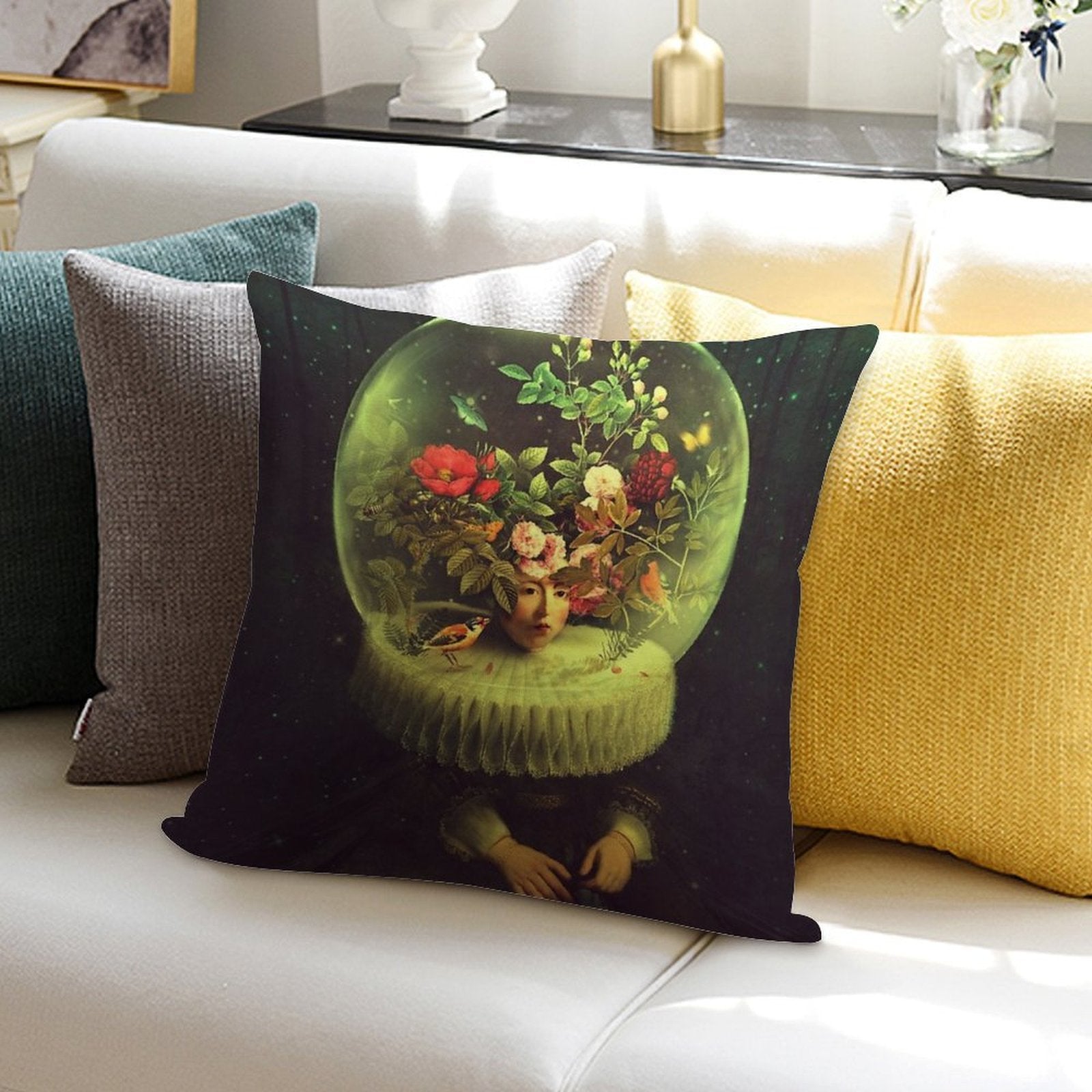 Luminescent Garden Soft Gift Ready Throw Pillow