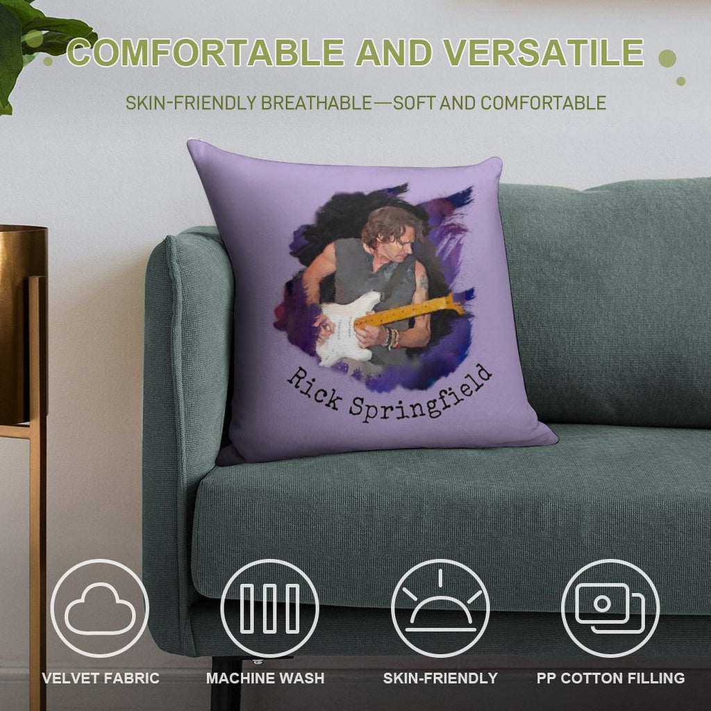 Rick Springfield In Concert Soft Decorative Cover Throw Pillow