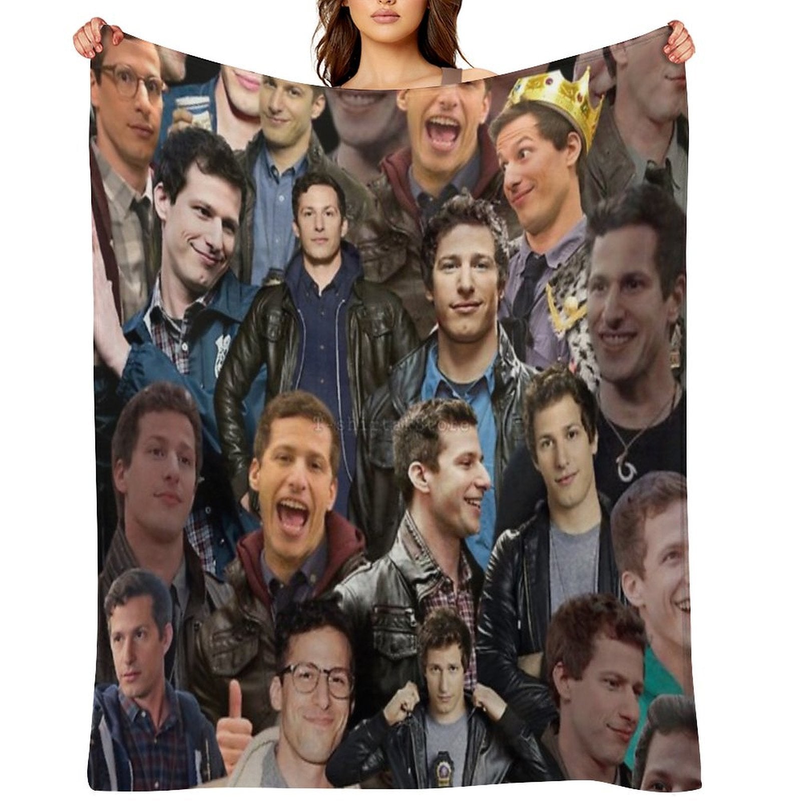 Jake Peralta Photo Collage Travel-friendly Throw Blanket