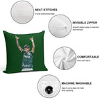 Richard Ríos Palmeiras Soft Hidden Zipper Throw Pillow