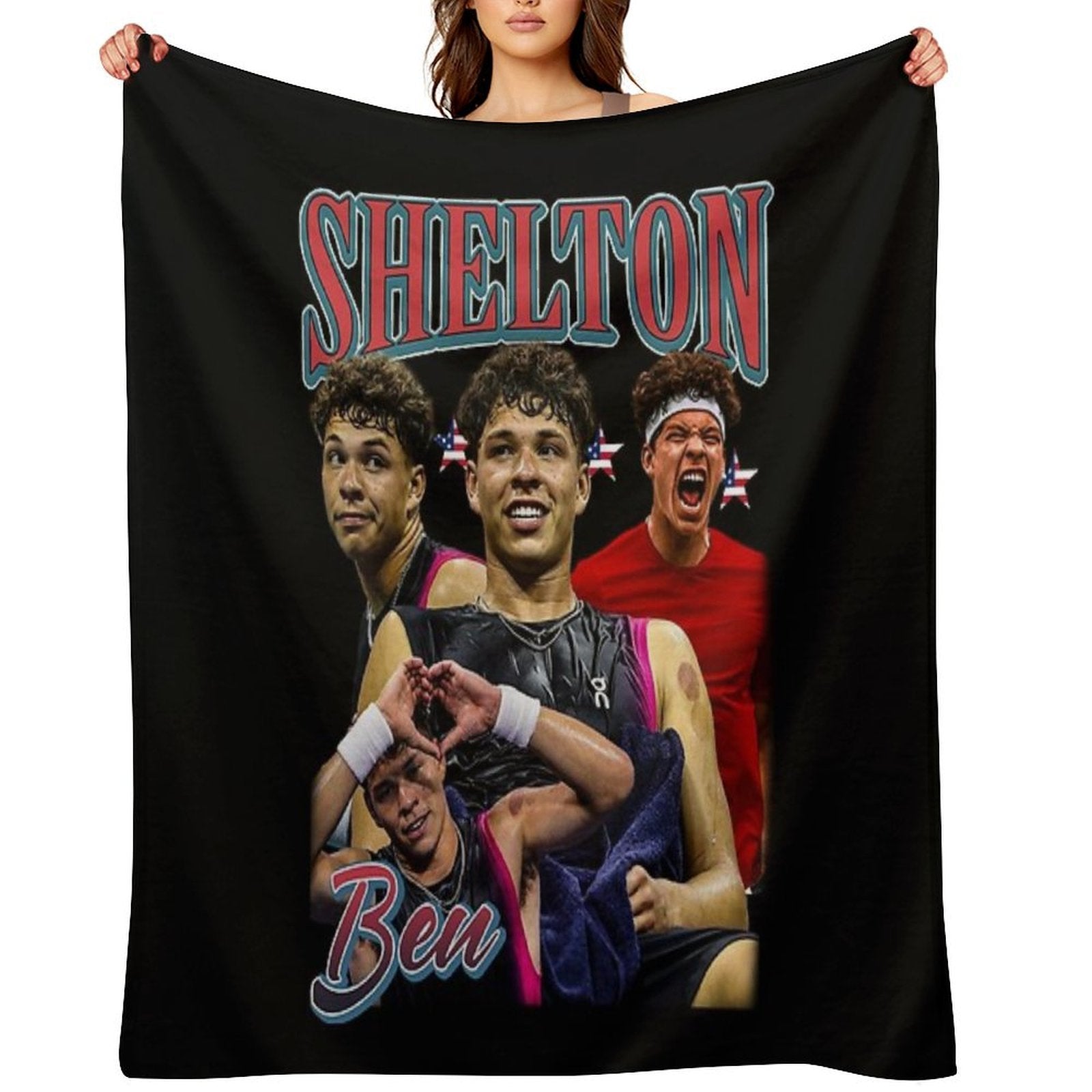 Champions Ben Shelton Vintage Bootleg Comfort Throw Blanket