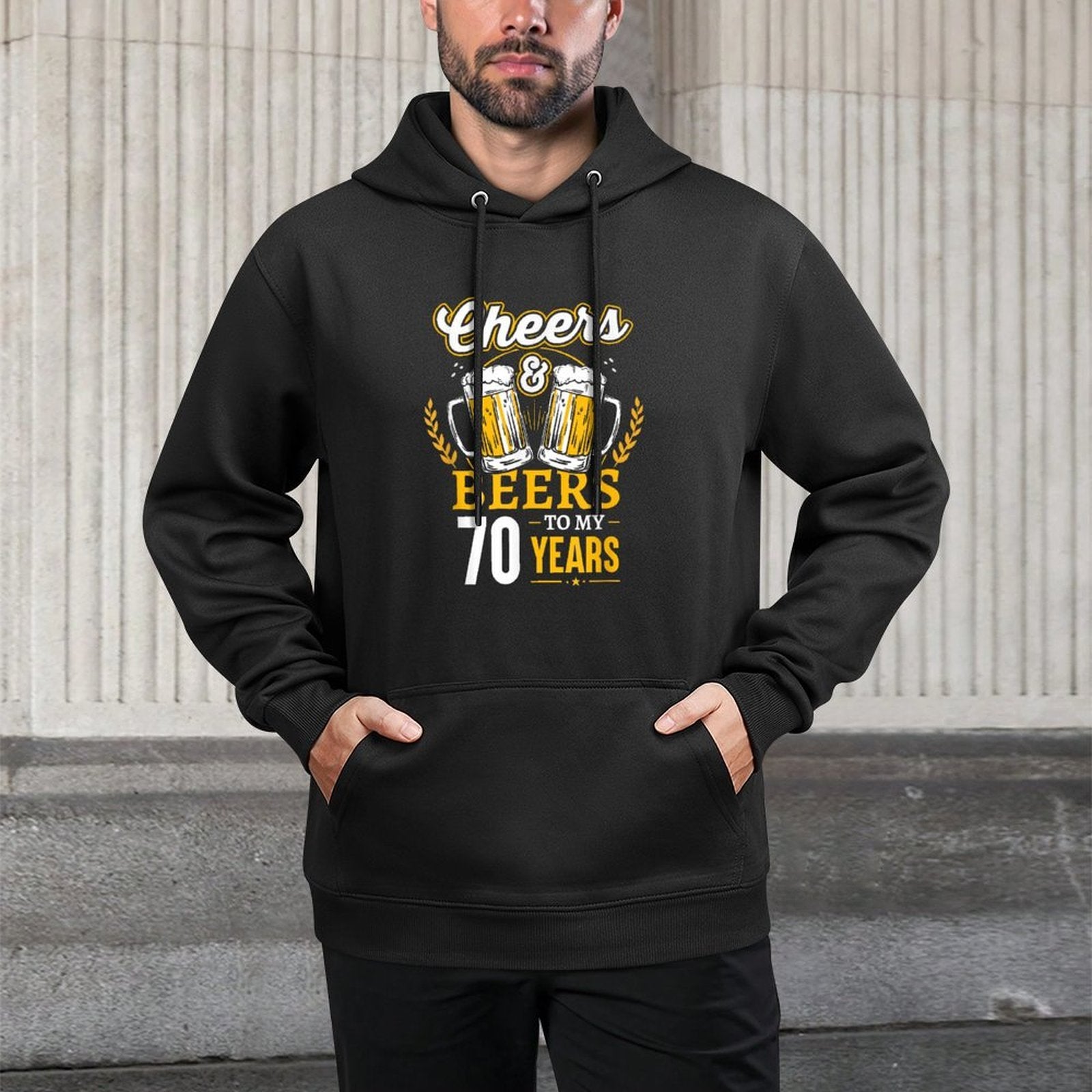 Cheers And Beers To My 70 Years 70th Birthday Versatile Streetwear Hoodie