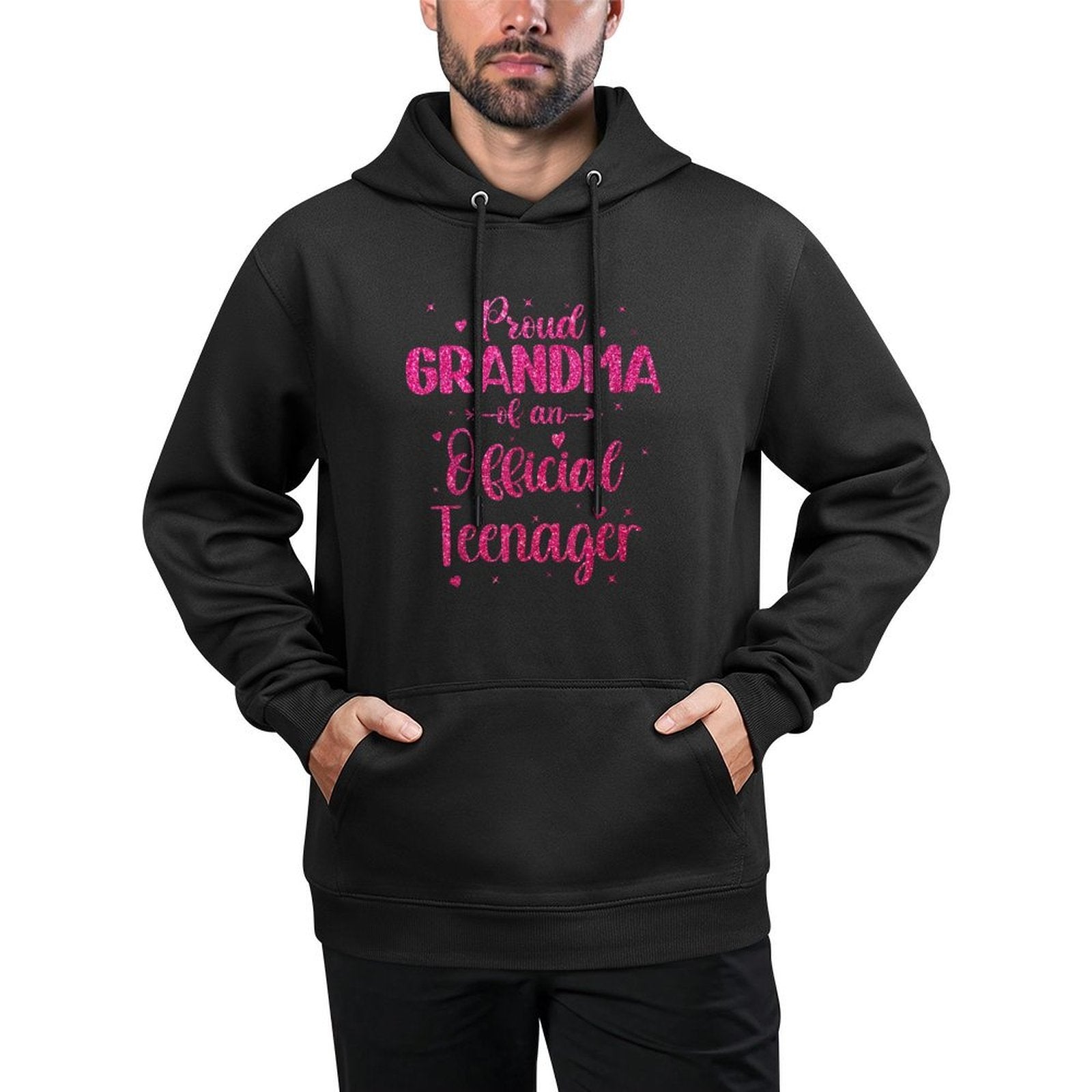 Proud Grandma Of An Officialnager Funny 13th Birthday Moisture-Wicking Hoodie