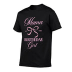 Mama Of The Birthday Girl Coquette Aesthetic Pink Bow  Eco-friendly Material T-Shirt