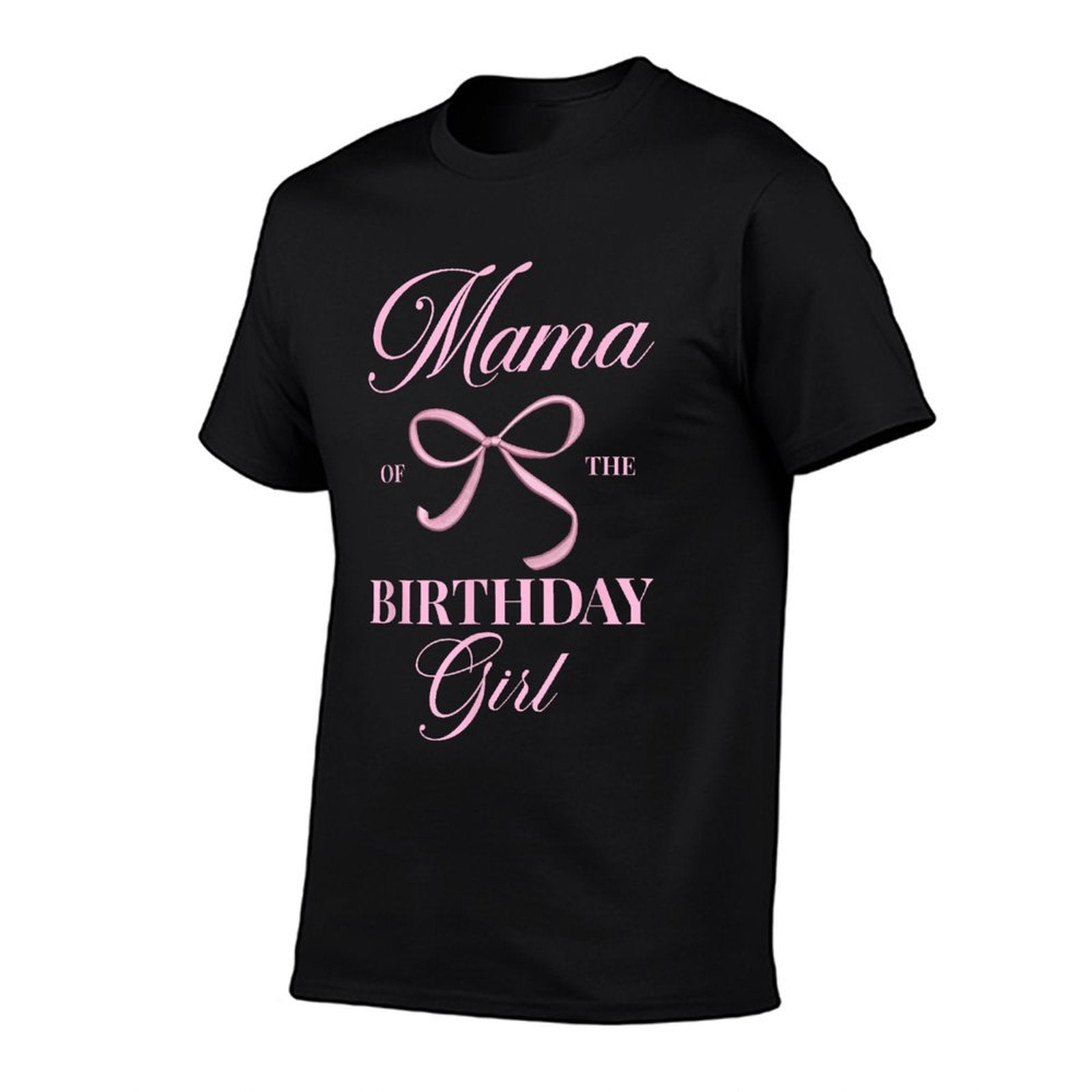 Mama Of The Birthday Girl Coquette Aesthetic Pink Bow  Eco-friendly Material T-Shirt