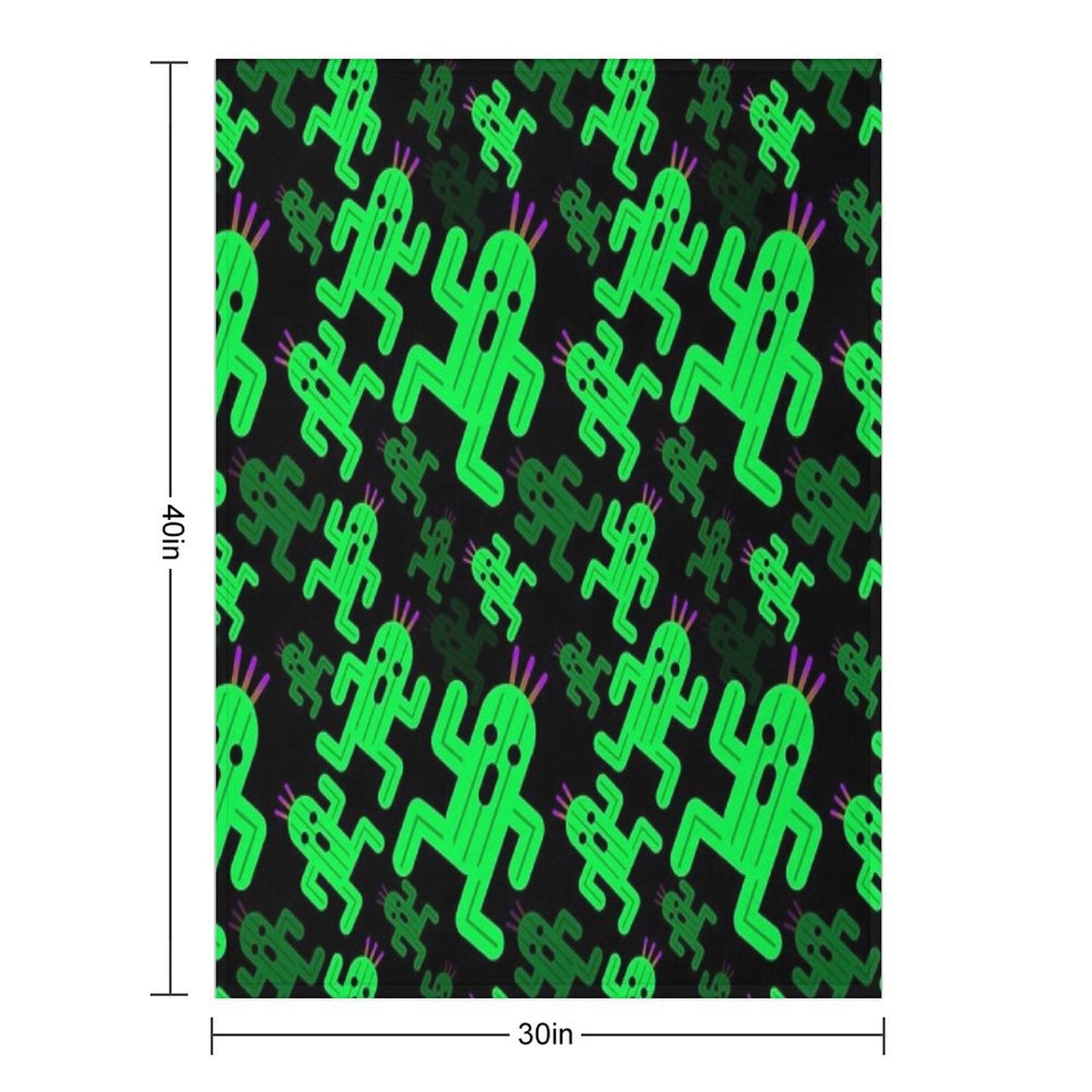 Cactuar Pattern Multi-functional Throw Blanket