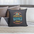 Live In Books - Bookish Quote Soft Multiple Sizes Throw Pillow