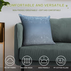 Paint It Blue Glitter Soft Fade-Resistant Throw Pillow