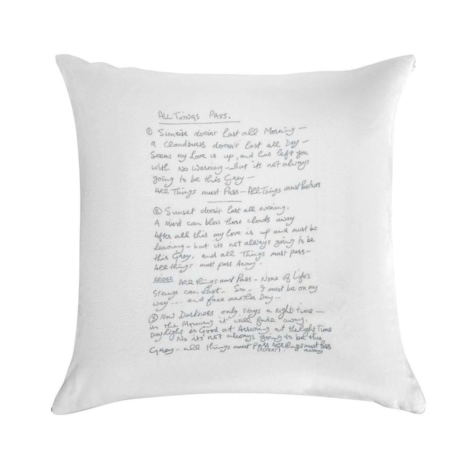 All Things Must Pass Soft Decorative Cover Throw Pillow