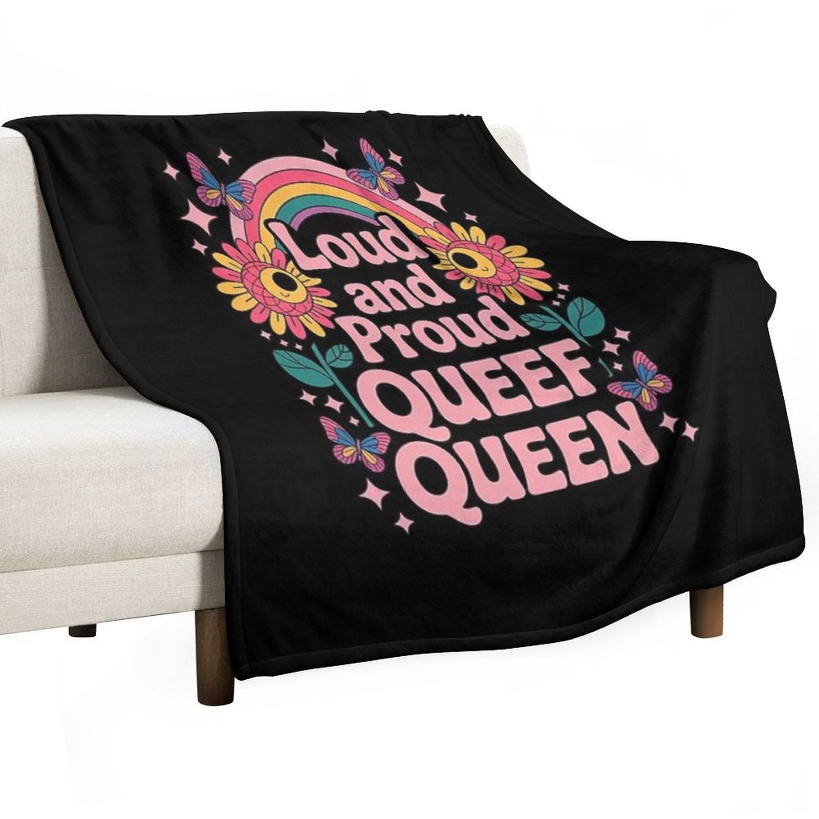 Queef Queen Embarrassing Adult Women Inappropriate Queefing Travel-friendly Throw Blanket