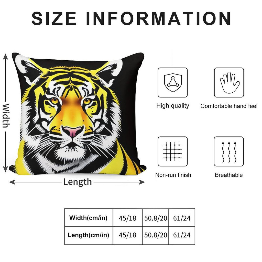 The Tiger Soft Reinforced Edging Throw Pillow