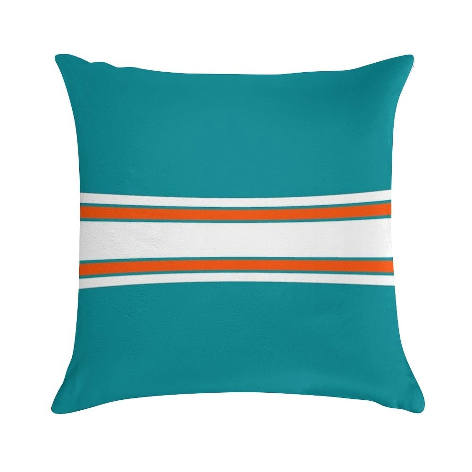 Miami Dolphins Pattern Soft Shrink-Resistant Throw Pillow