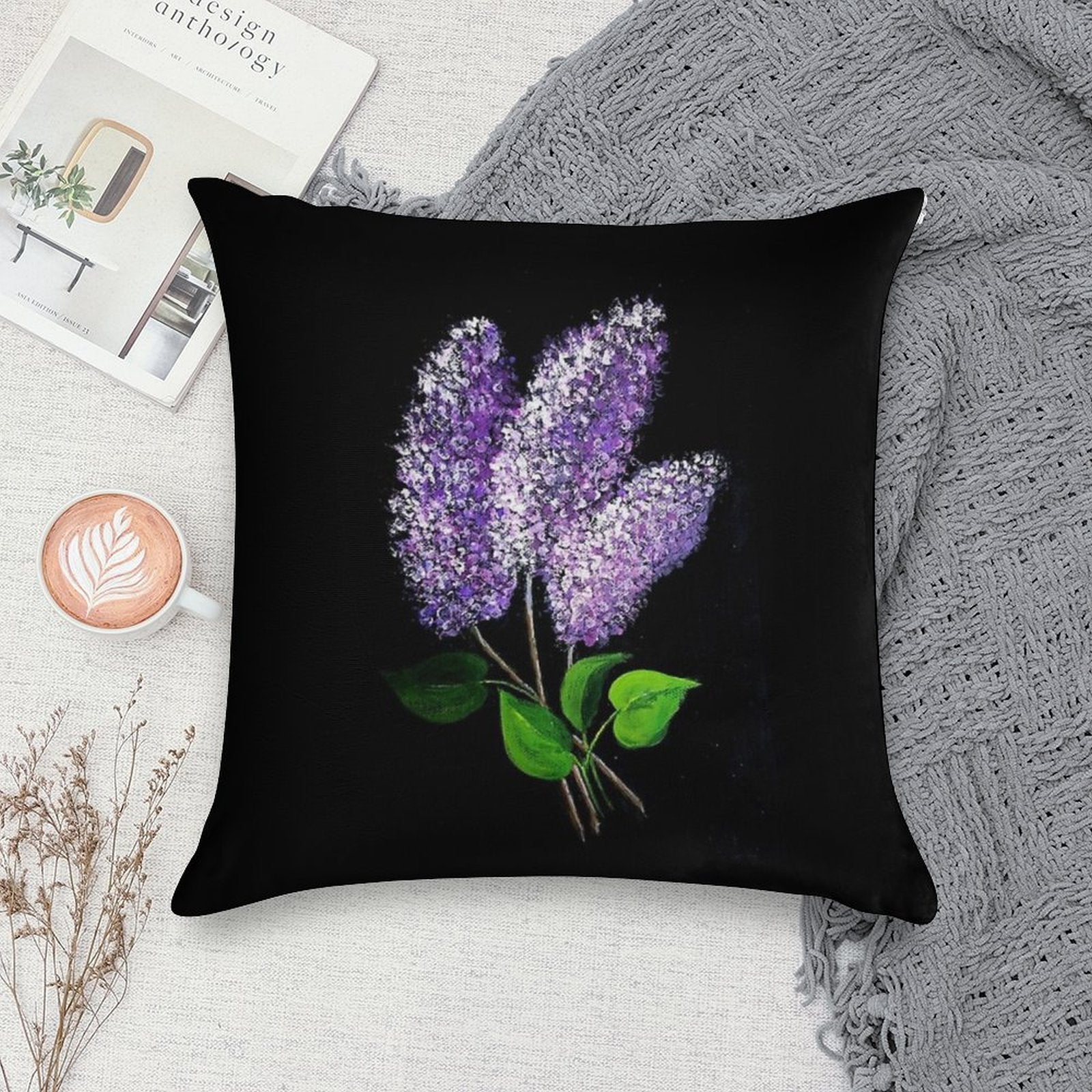 Lilac Soft Warmth Comfort Throw Pillow