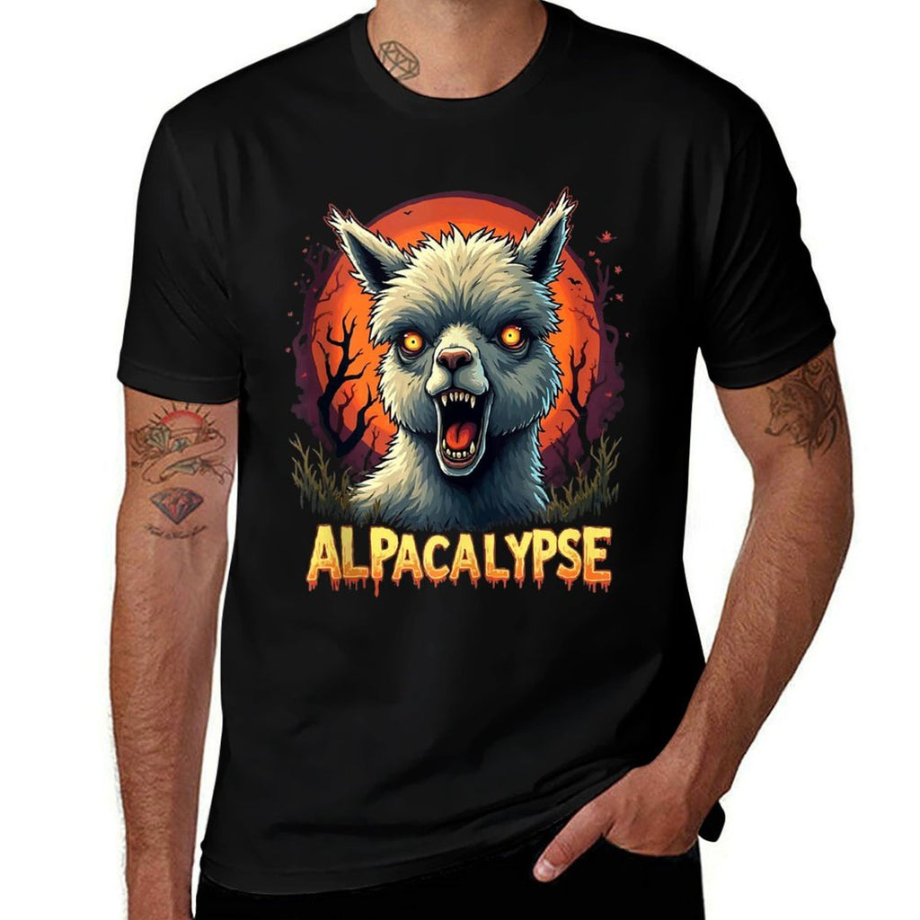 Alpacalypse - Funny Alpaca Zombie Halloween  Vintage-inspired T-Shirt