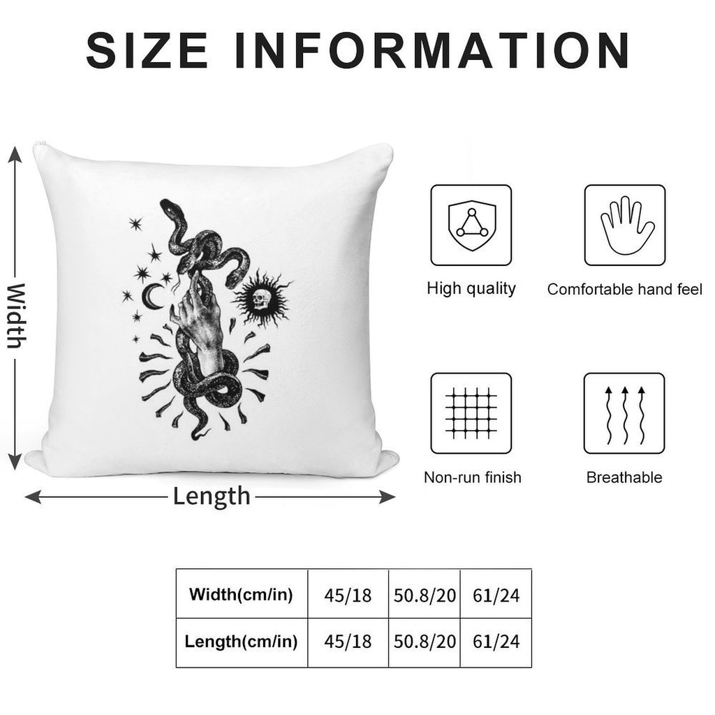 Martial Snake Soft Multiple Sizes Throw Pillow