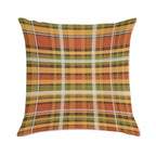 Retro Autumn Plaid Fine Stripes Pattern Soft Warmth Comfort Throw Pillow