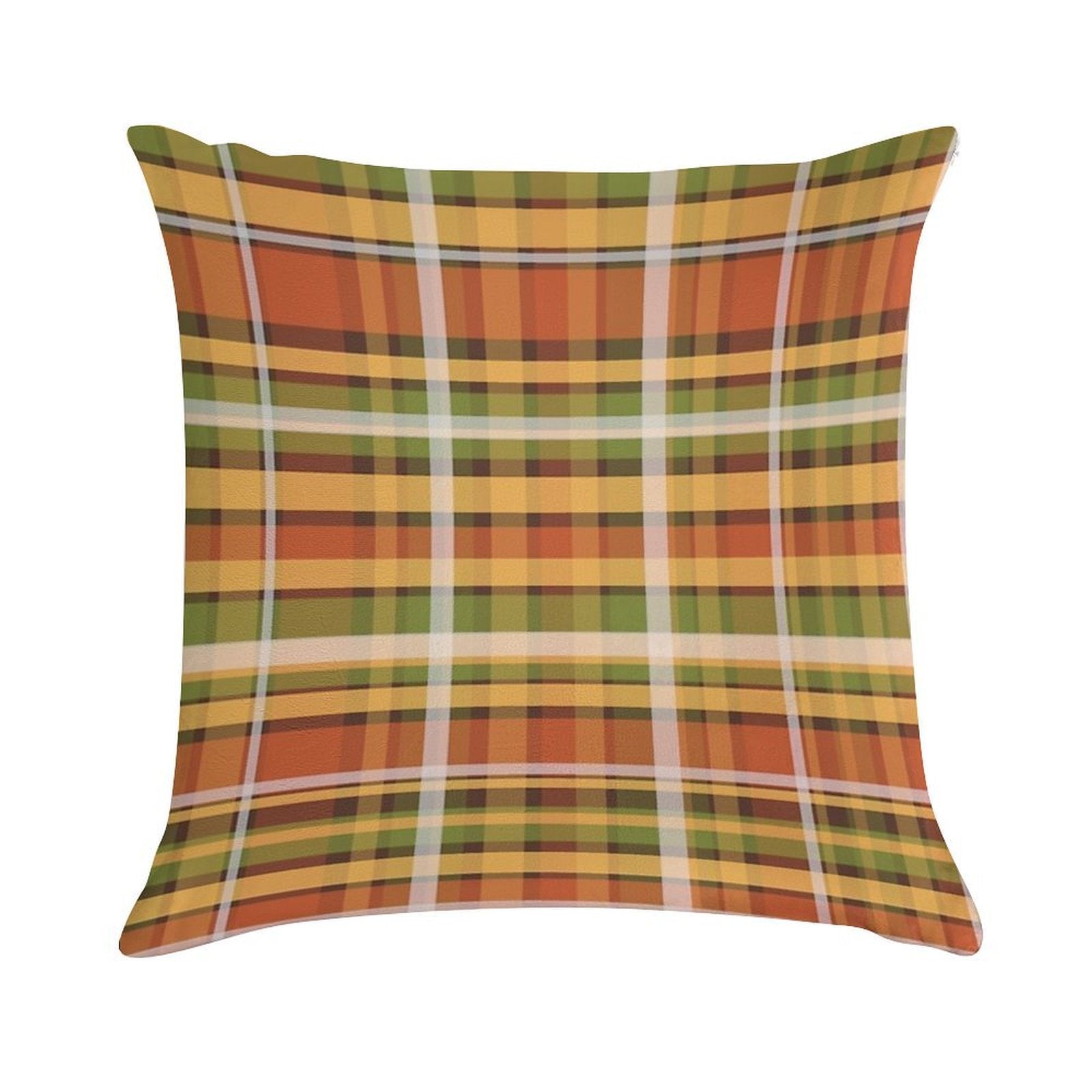 Retro Autumn Plaid Fine Stripes Pattern Soft Warmth Comfort Throw Pillow
