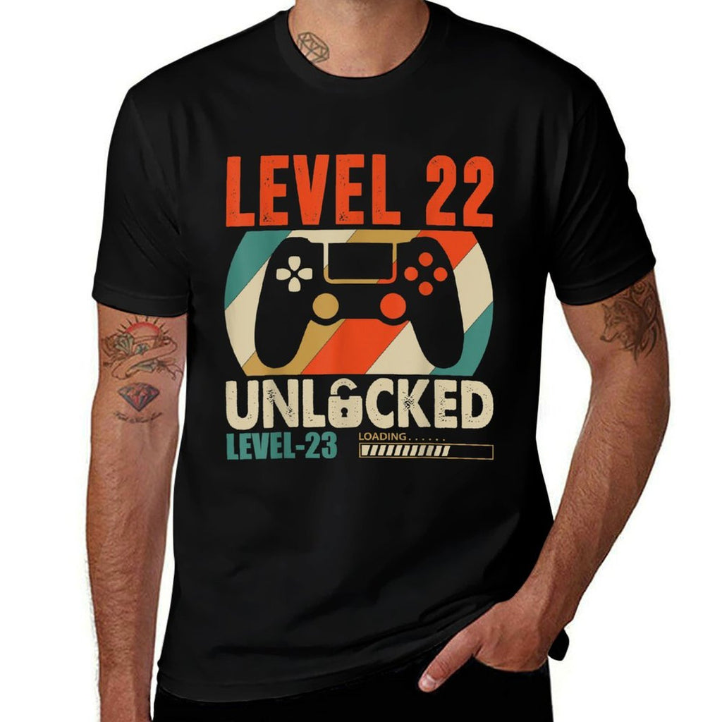 Vintage Gamer 22nd Birthday Level 22 Unlocked Birthday  Durable T-Shirt