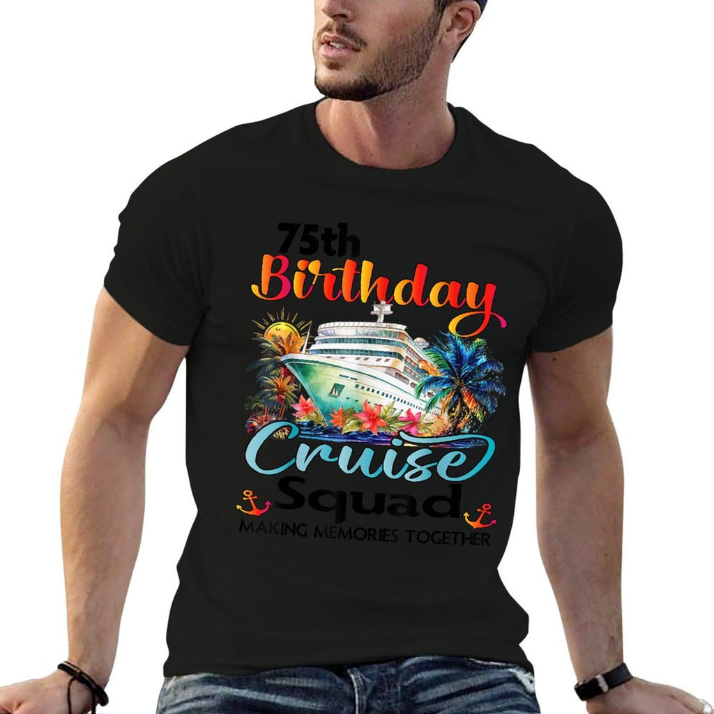 75th Birthday Cruise Squad Friends Family Vacation Matching  Classic T-Shirt