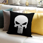 Punisher Skull Inspired Soft Reinforced Edging Throw Pillow