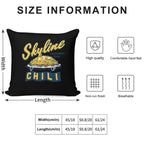 Skyline Chili Cincinnati Soft Durable Construction Throw Pillow