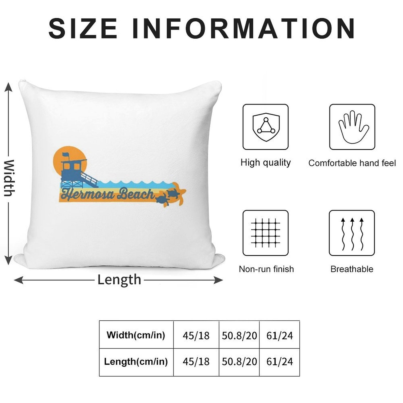 Hermosa Beach - California. Soft Multiple Sizes Throw Pillow