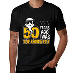 50 Years Ago I Was The Quickest 50th Birthday Funny  Oversized Silhouette T-Shirt