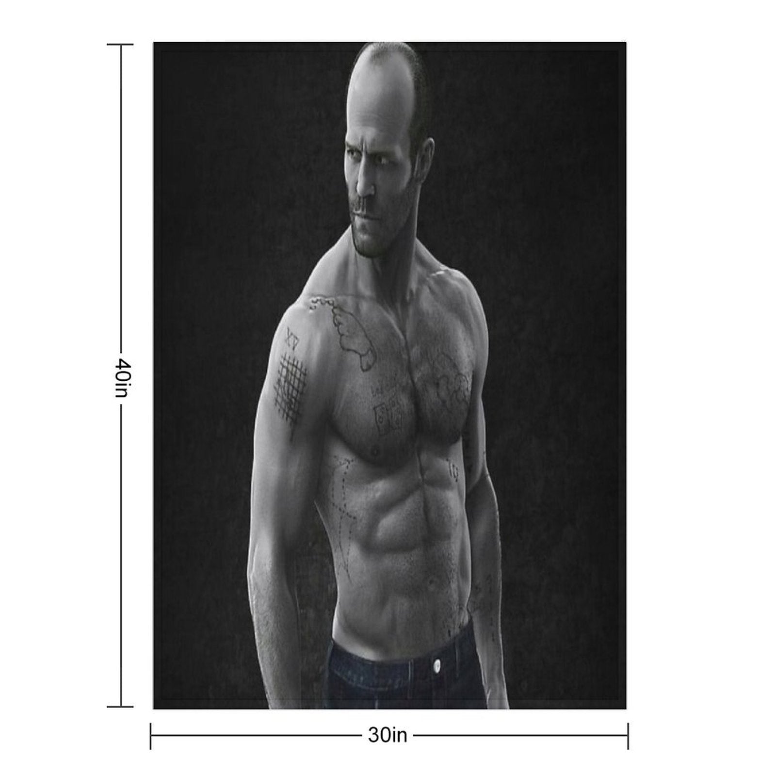 Jason Statham Compact Throw Blanket