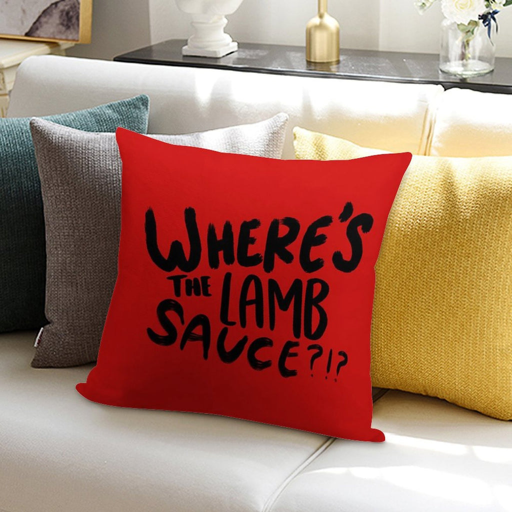 Where's The Lamb Sauce -Chef Meme Soft Skin-Friendly Throw Pillow