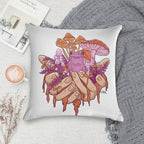 Sapphic Toadstool Frog Handful Soft Washable Throw Pillow