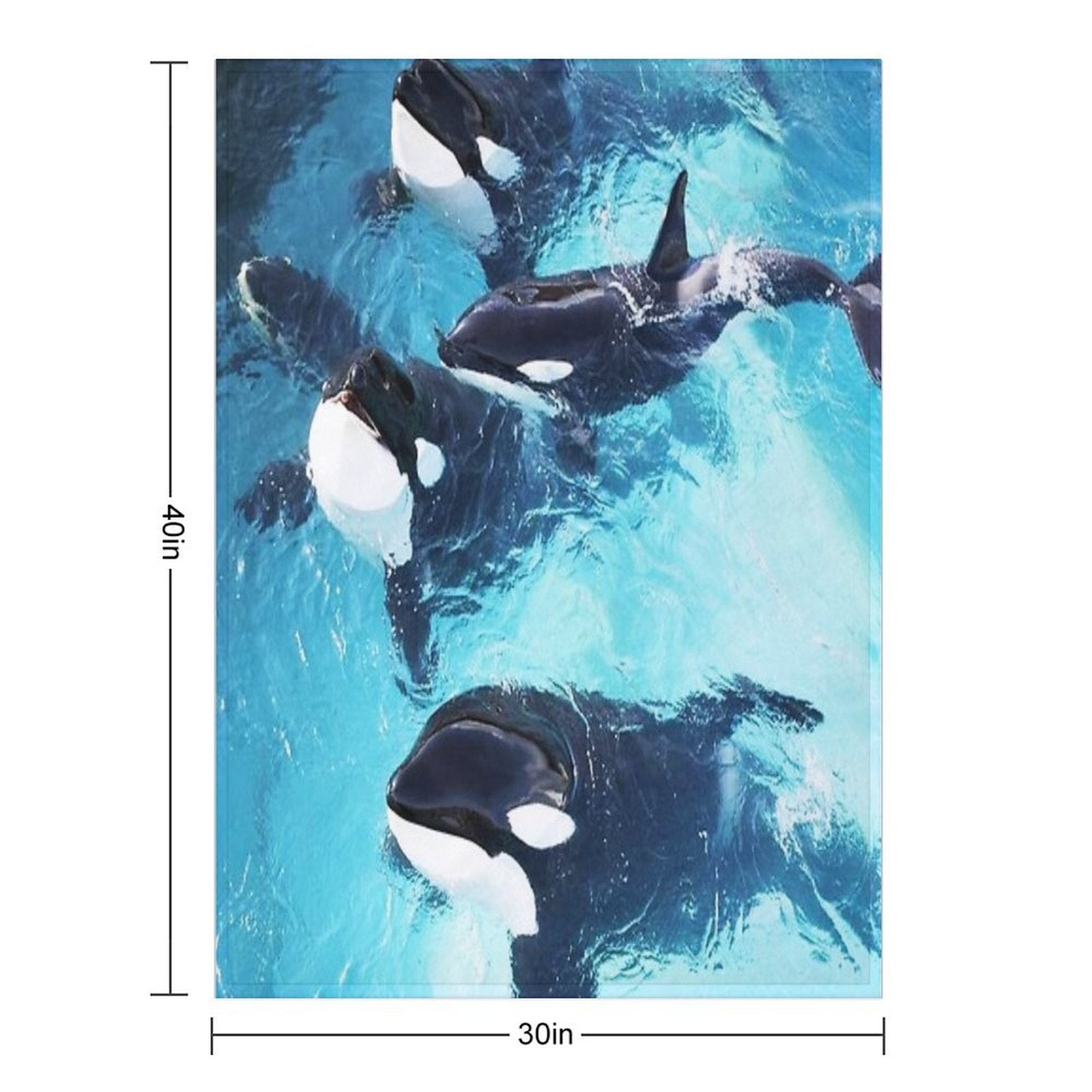 Whale in Blue Ocean Versatility Throw Blanket